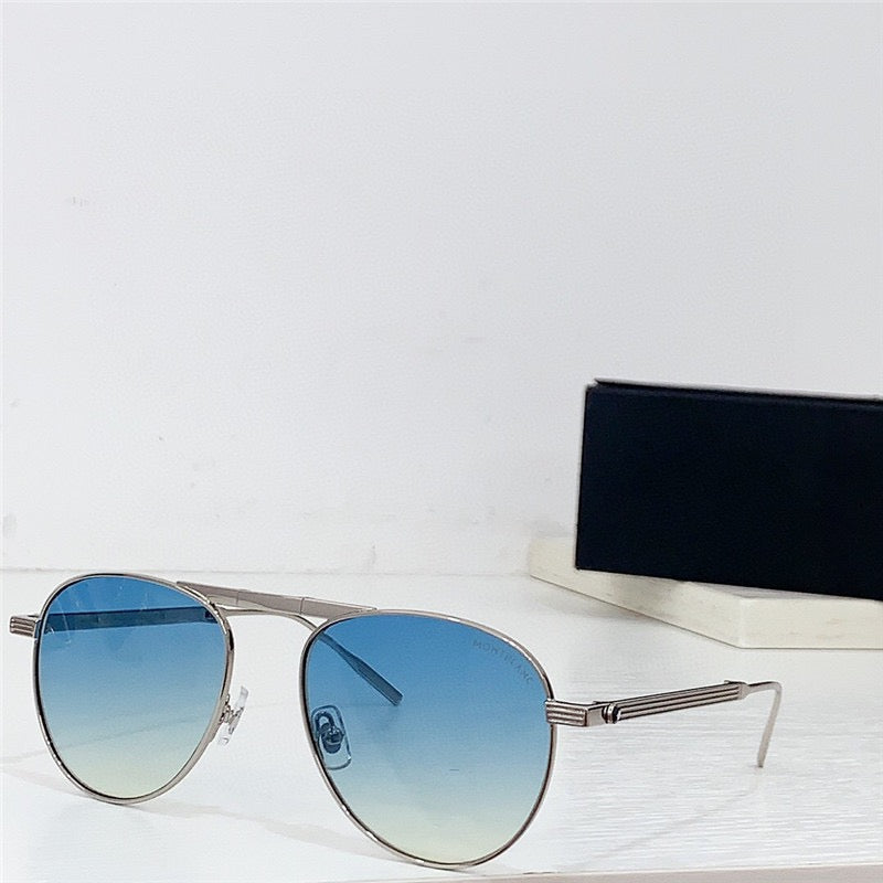 MONTBLANC MB 0091S 002 54-16 145 - Folding Aviator ZEISS Lenses✨ - buyonlinebehappy