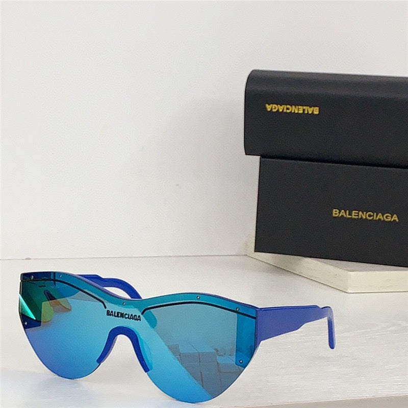 BALENCIAGA SKI 0004 Navy Blue Shield Mask Fashion Sunglasses BB0004SA Unisex 010  🖤 - buyonlinebehappy