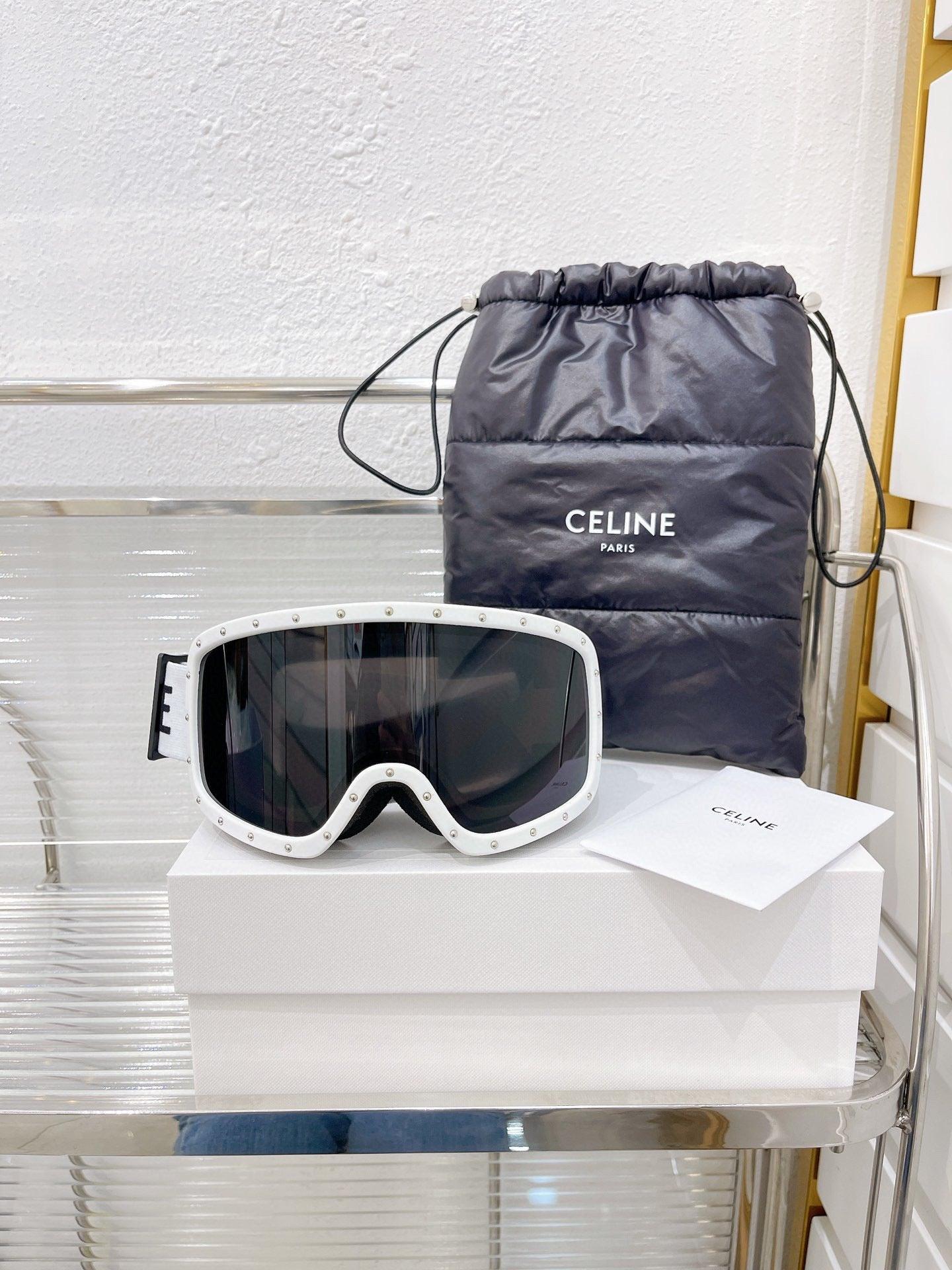 1 2024 CELINE EYEWEAR Studded Ski Goggles Sunglasses ✨ - buyonlinebehappy