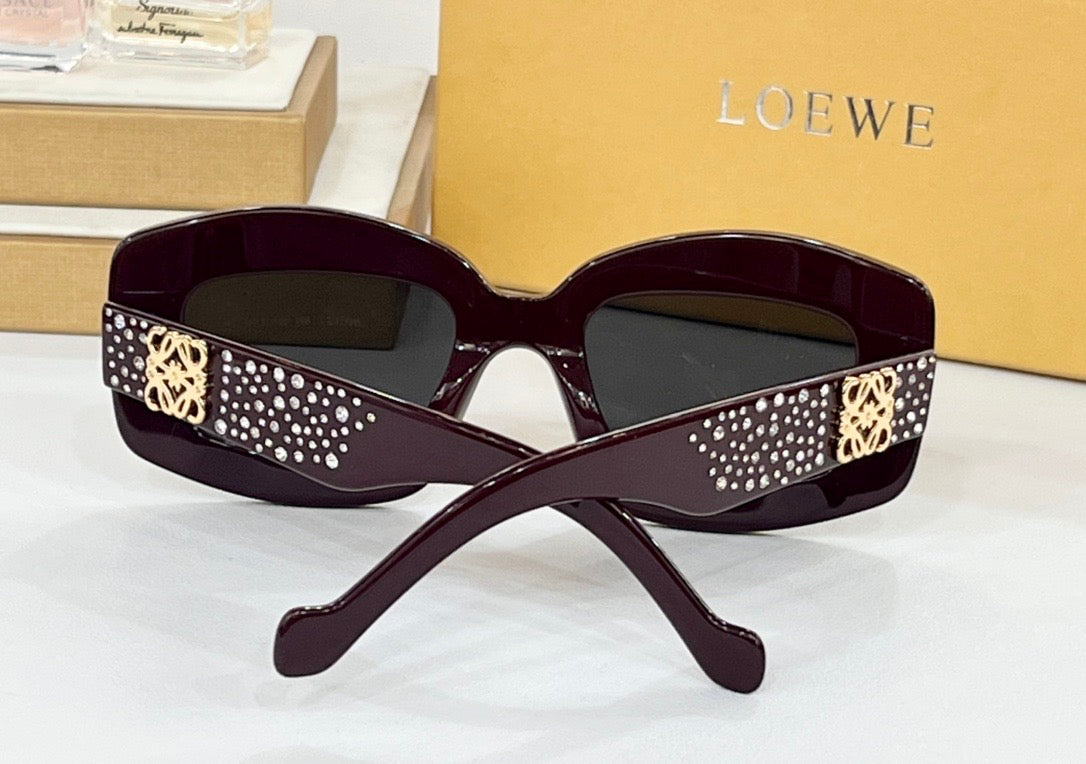 NEW SEASON Loewe Pavé Screen LW 4114 IS 90A Geometric Sunglasses ✨ - buyonlinebehappy