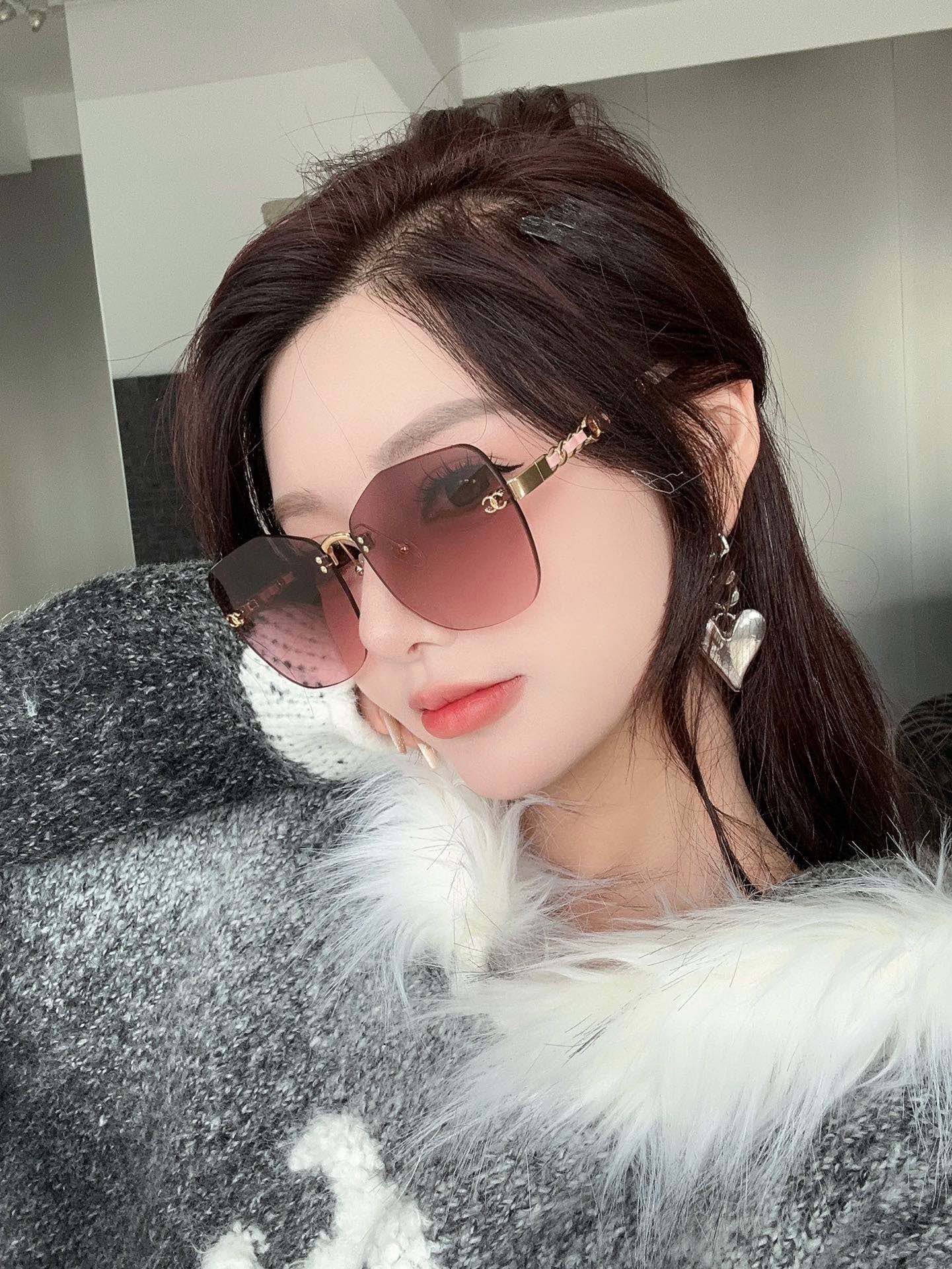 Chanel Oversize Women's 8036 Sunglasses🖤 - buyonlinebehappy