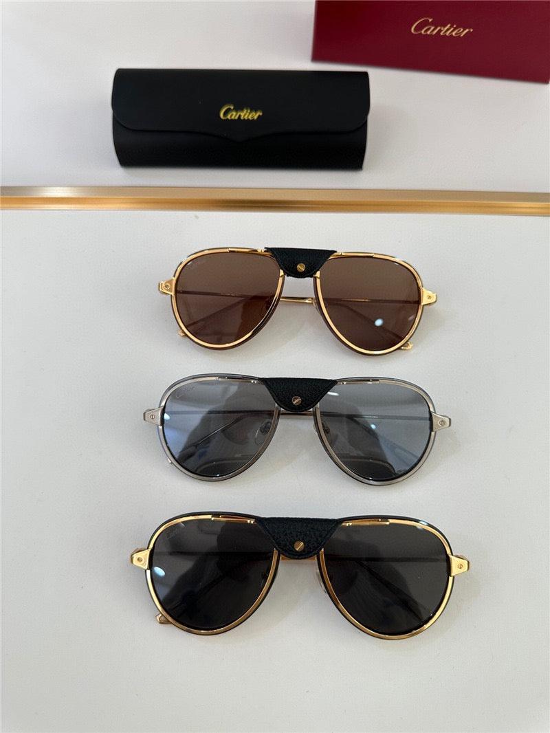 Cartier 0242 S 004 3 Colors 60mm Unisex Sunglasses ✨ - buyonlinebehappy