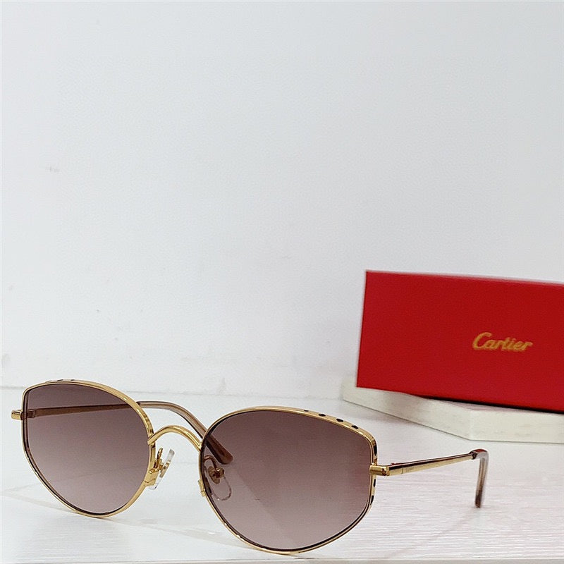 NEW Cartier metal frame sunglasses Panthere Women's s  0300S | 001 🐆 - buyonlinebehappy