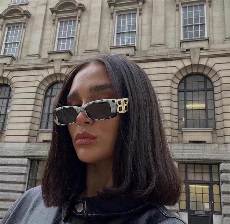 Balenciaga Eyewear Dynasty rectangle-frame sunglasses Unisex🖤 - buyonlinebehappy