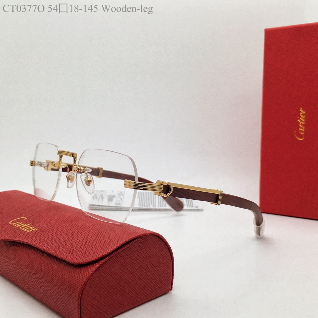 Cartier CT 0377O-NVt Optical Wooden frame 53-21-145  $2945 ✨ - buyonlinebehappy