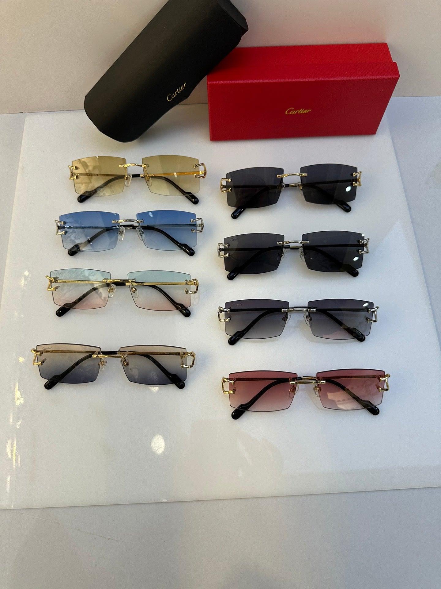 CARTIER - CT0092O - 001 DIAMOND CUT Sunglasses ✨ - buyonlinebehappy