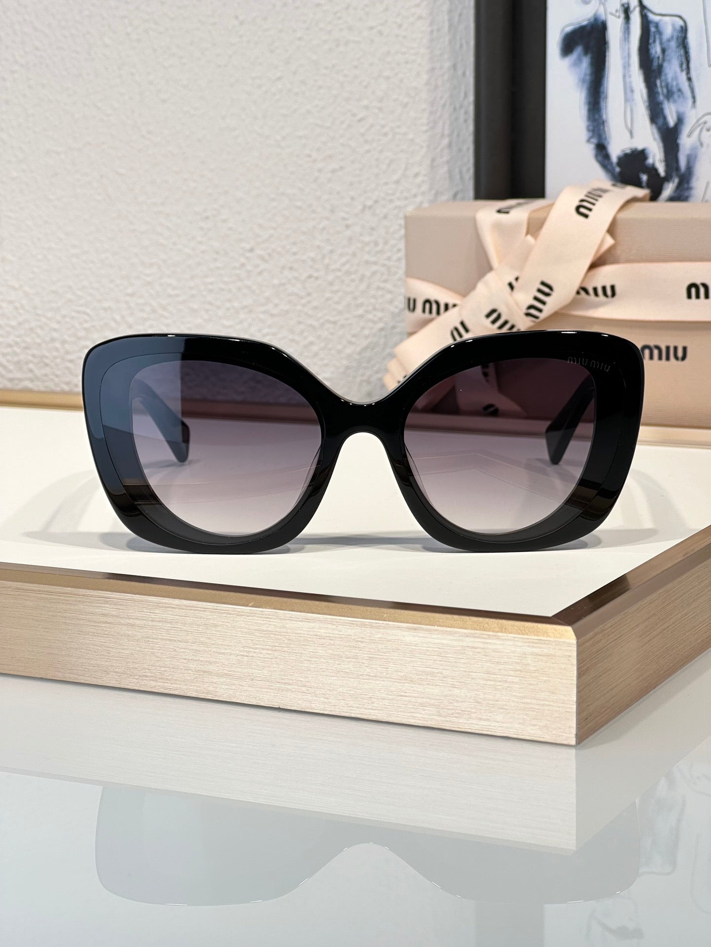 New Season Miu Miu LOGO SMU 06X Women's Sunglasses✨ - buyonlinebehappy