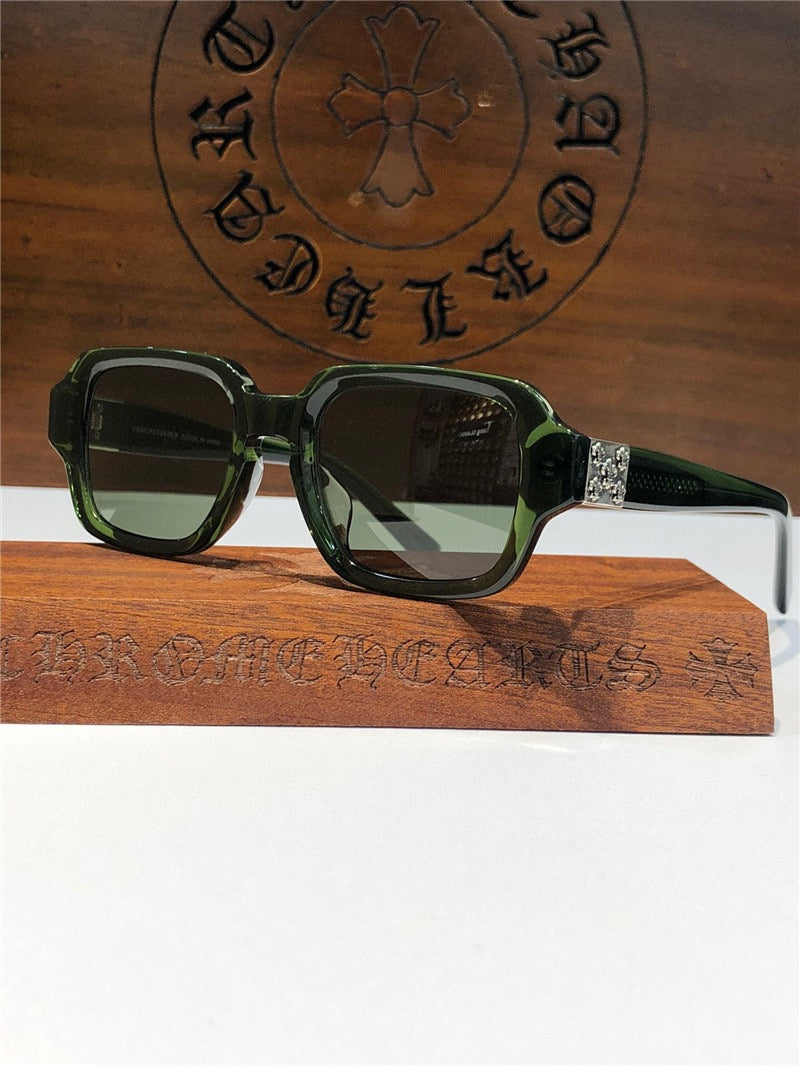 Chrome Hearts TV PARTY matty boy square-frame tinted sunglasses🔱 - buyonlinebehappy