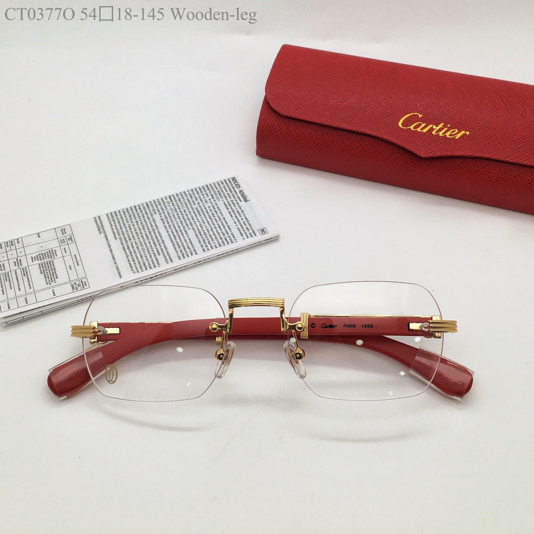 Cartier CT 0377O-NVt Optical Wooden frame 53-21-145  $2945 ✨ - buyonlinebehappy