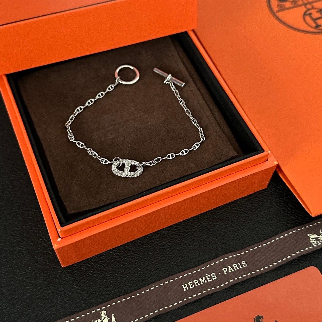 Hermes d'Ancre Chain Bracelet Women's Jewelry✨ - buyonlinebehappy