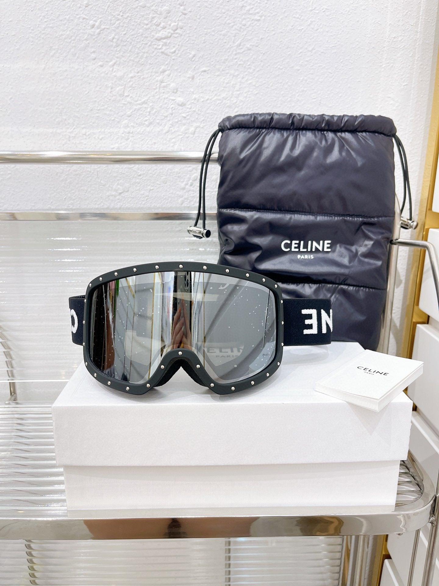 1 2024 CELINE EYEWEAR Studded Ski Goggles Sunglasses ✨ - buyonlinebehappy