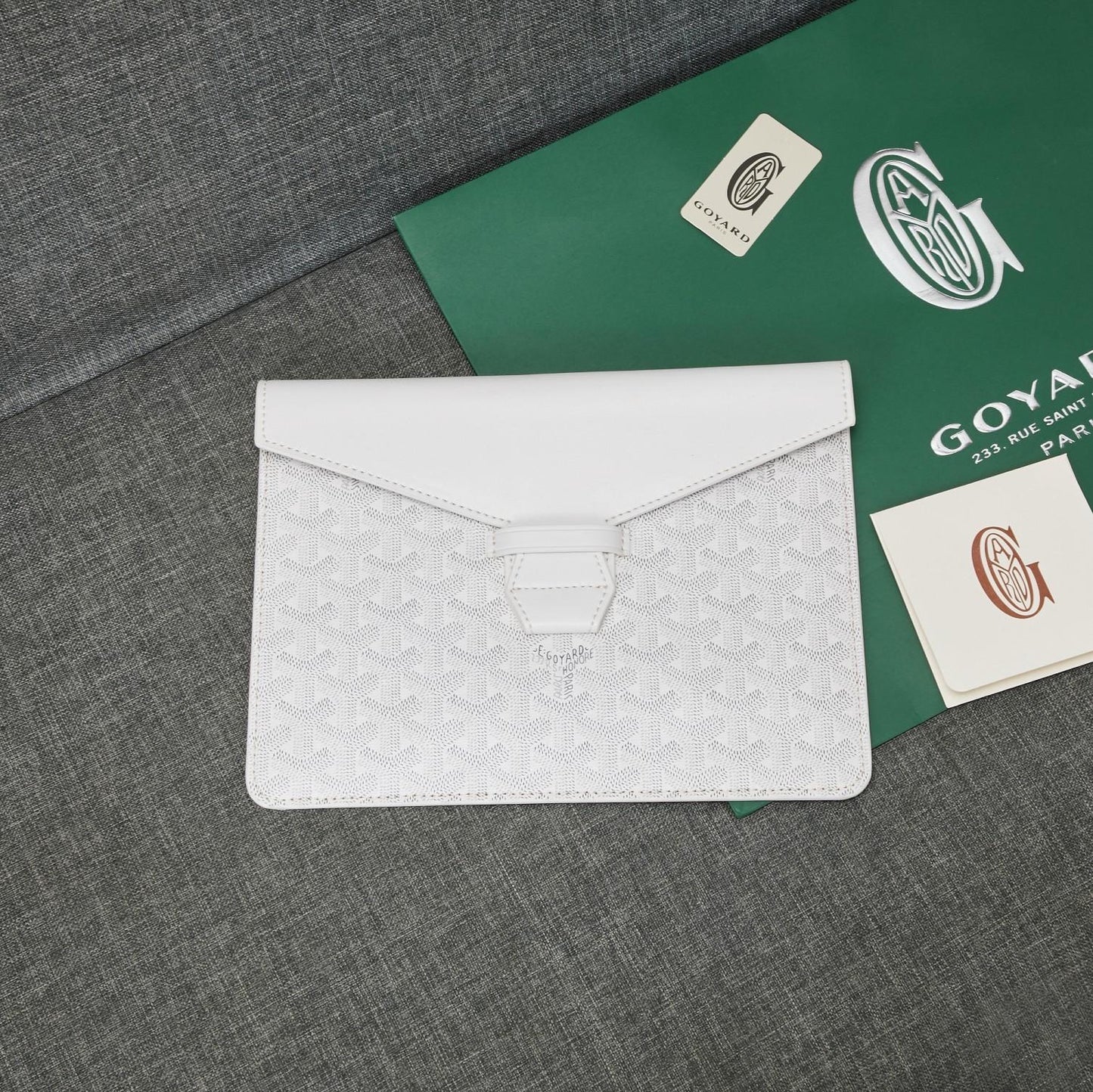 Goyard Camondo 2 Pouch In Goyardine Envelope Canvas Clutch✨ - buyonlinebehappy