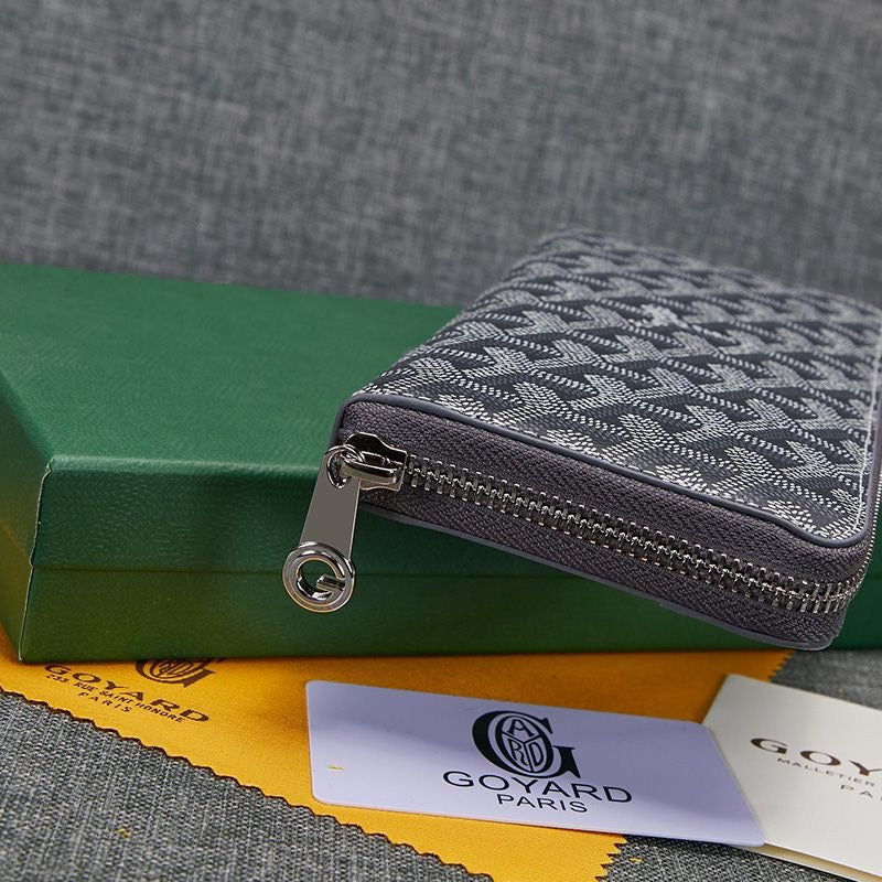 Goyard Matignon GM Zipper Wallet In Goyardine Canvas✨ - buyonlinebehappy