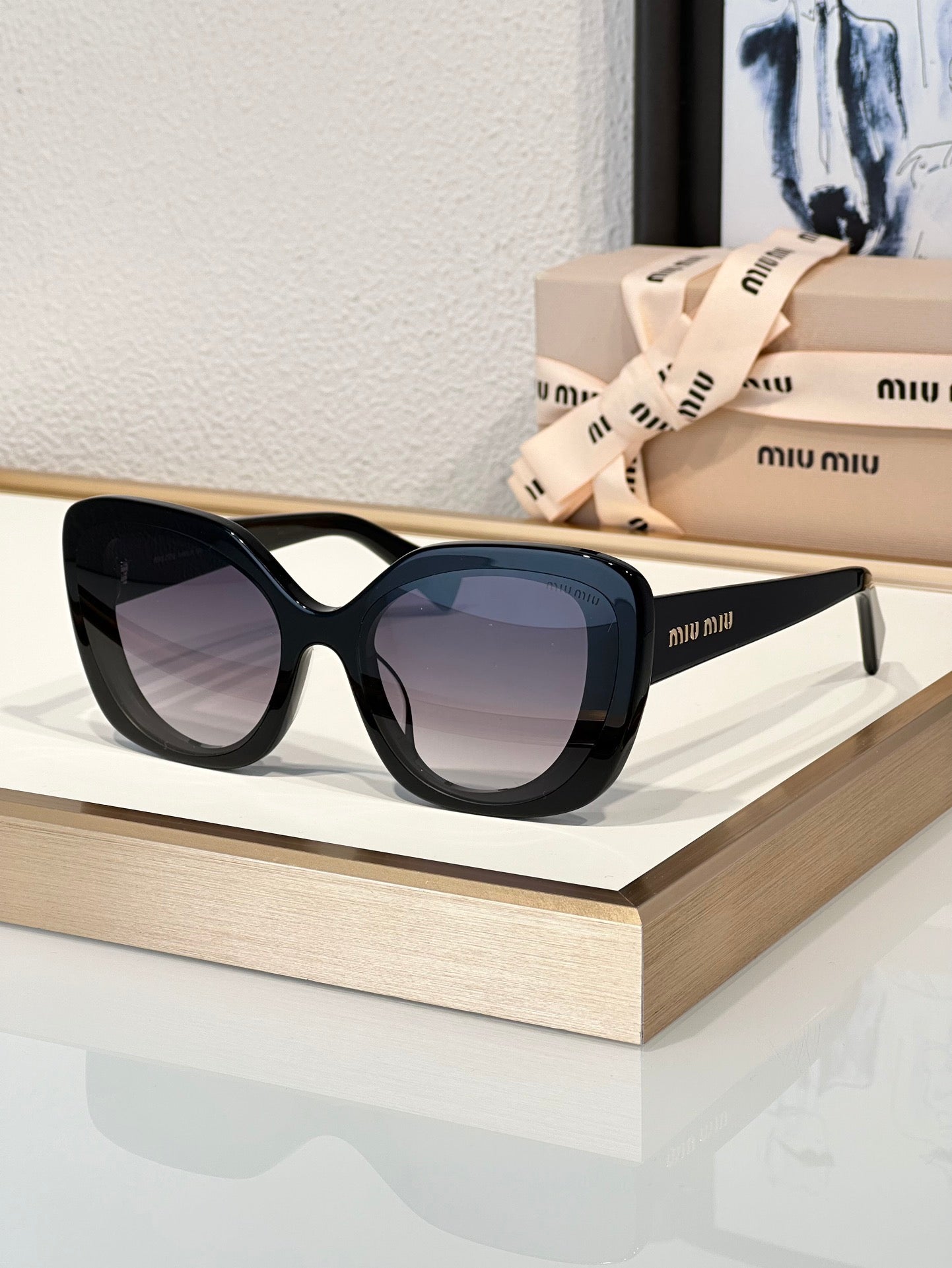 New Season Miu Miu LOGO SMU 06X Women's Sunglasses✨ - buyonlinebehappy