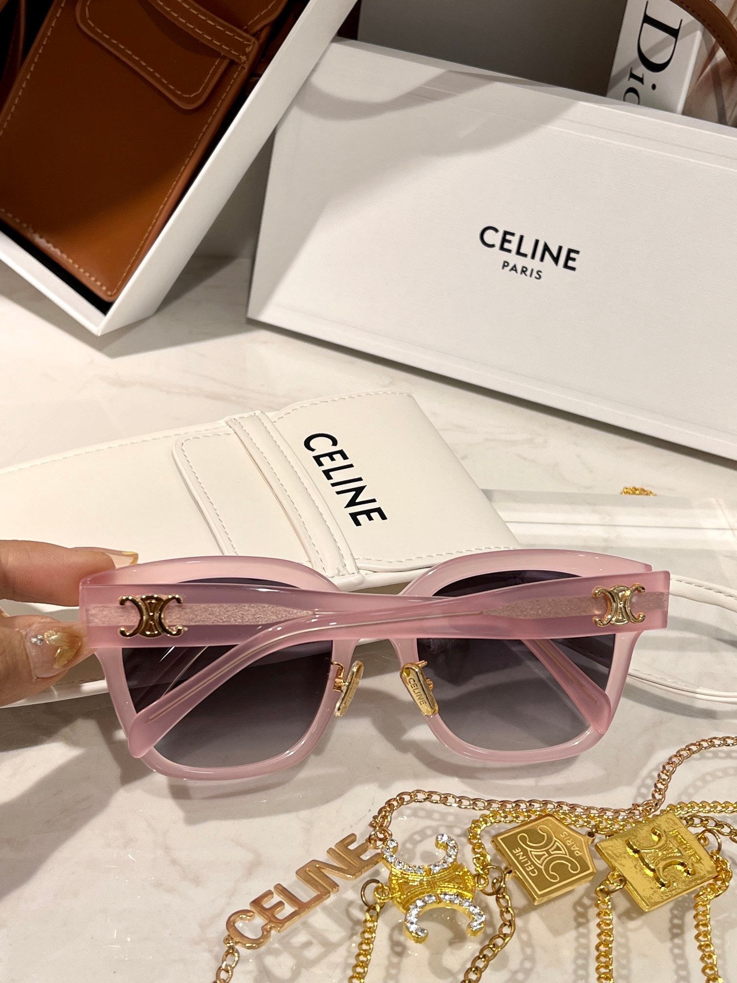 Celine TRIOMPHE CL 40222 F 74S Square Sunglasses ✨ - buyonlinebehappy