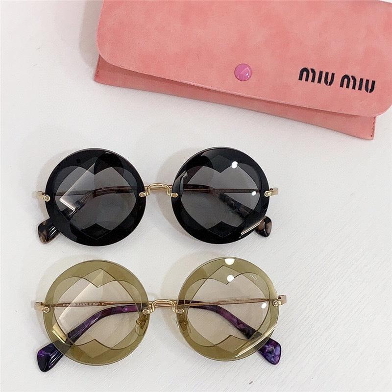 Miu Miu Sunglasses MU 01SS Gold-Black Frame Women's Sunglasses✨ - buyonlinebehappy