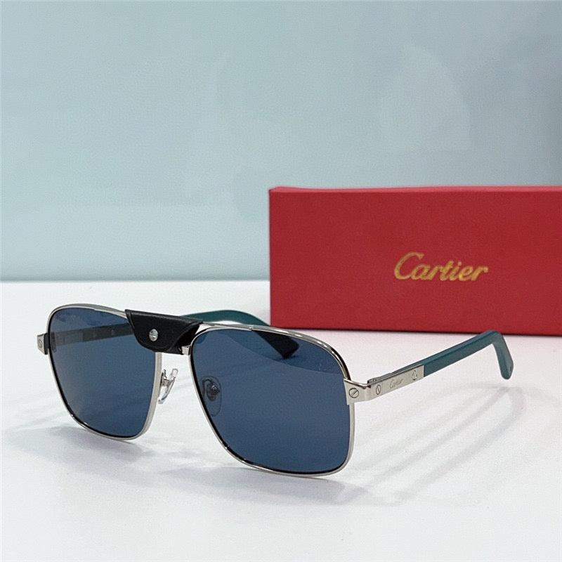 CARTIER SANTOS CT0389S Horn Men's SUNGLASSES 👑 - buyonlinebehappy