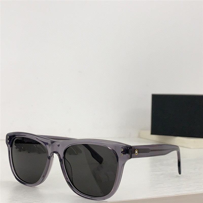 Mont Blanc Sunglasses MB 0124 S 001 Black / Silver Grey Lens Aviator 53-18🏎 - buyonlinebehappy