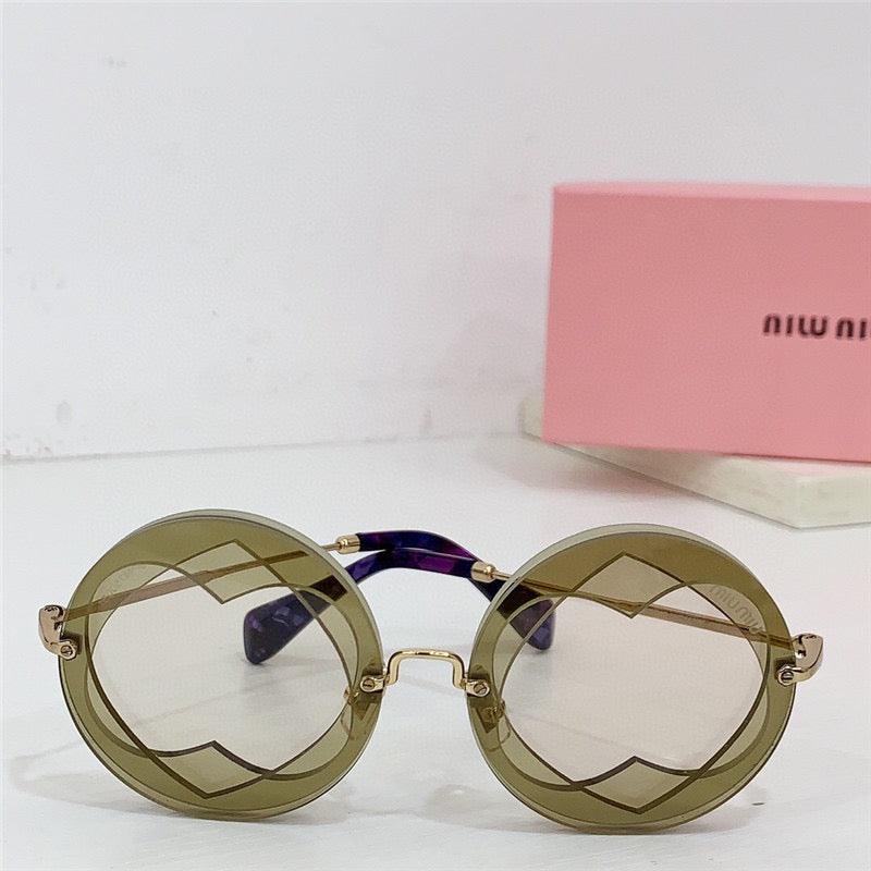 Miu Miu Sunglasses MU 01SS Gold-Black Frame Women's Sunglasses✨ - buyonlinebehappy