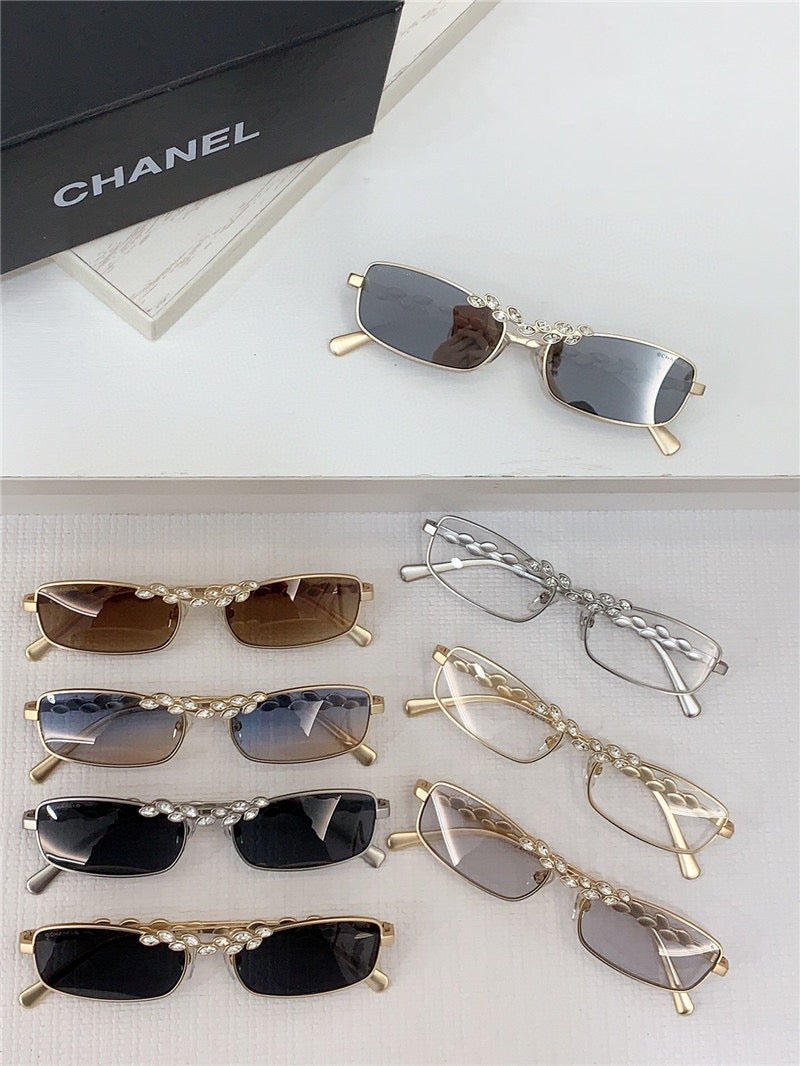 2024 CHANEL Rectangle Sunglasses 9567B C395/6V 🖤 - buyonlinebehappy