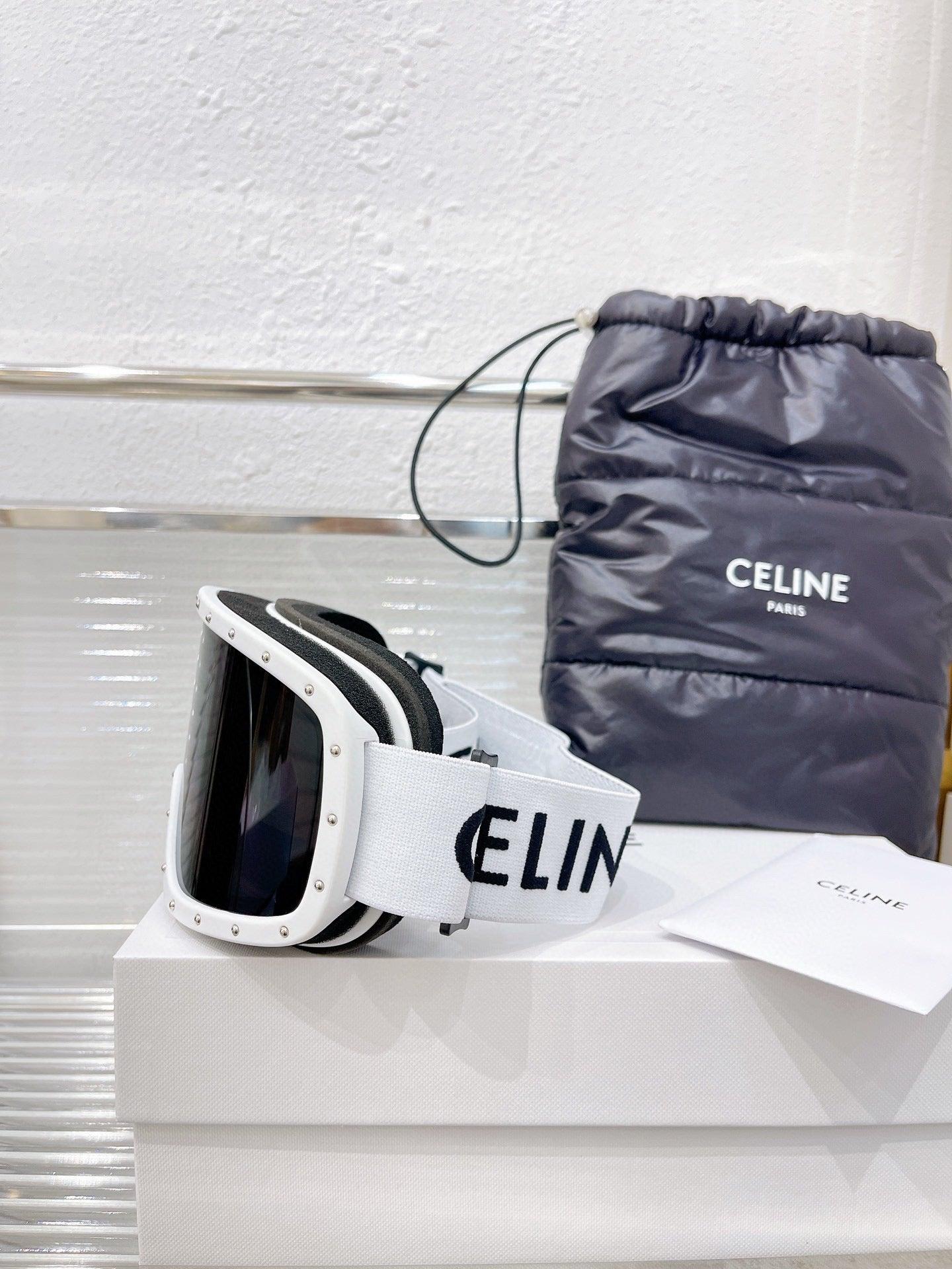 1 2024 CELINE EYEWEAR Studded Ski Goggles Sunglasses ✨ - buyonlinebehappy