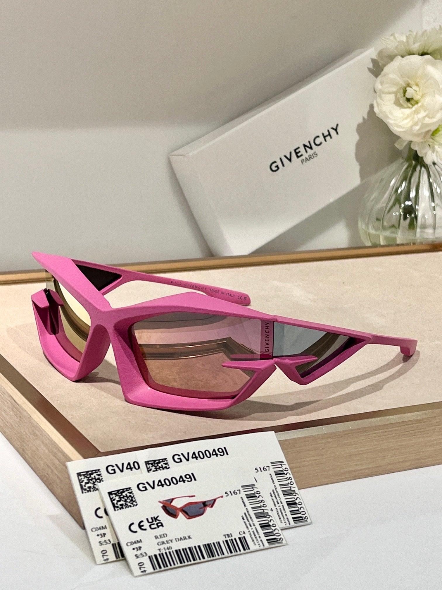 GIVENCHY GV 40049I 02A MASK Sunglasses -  8 Colors✨ - buyonlinebehappy