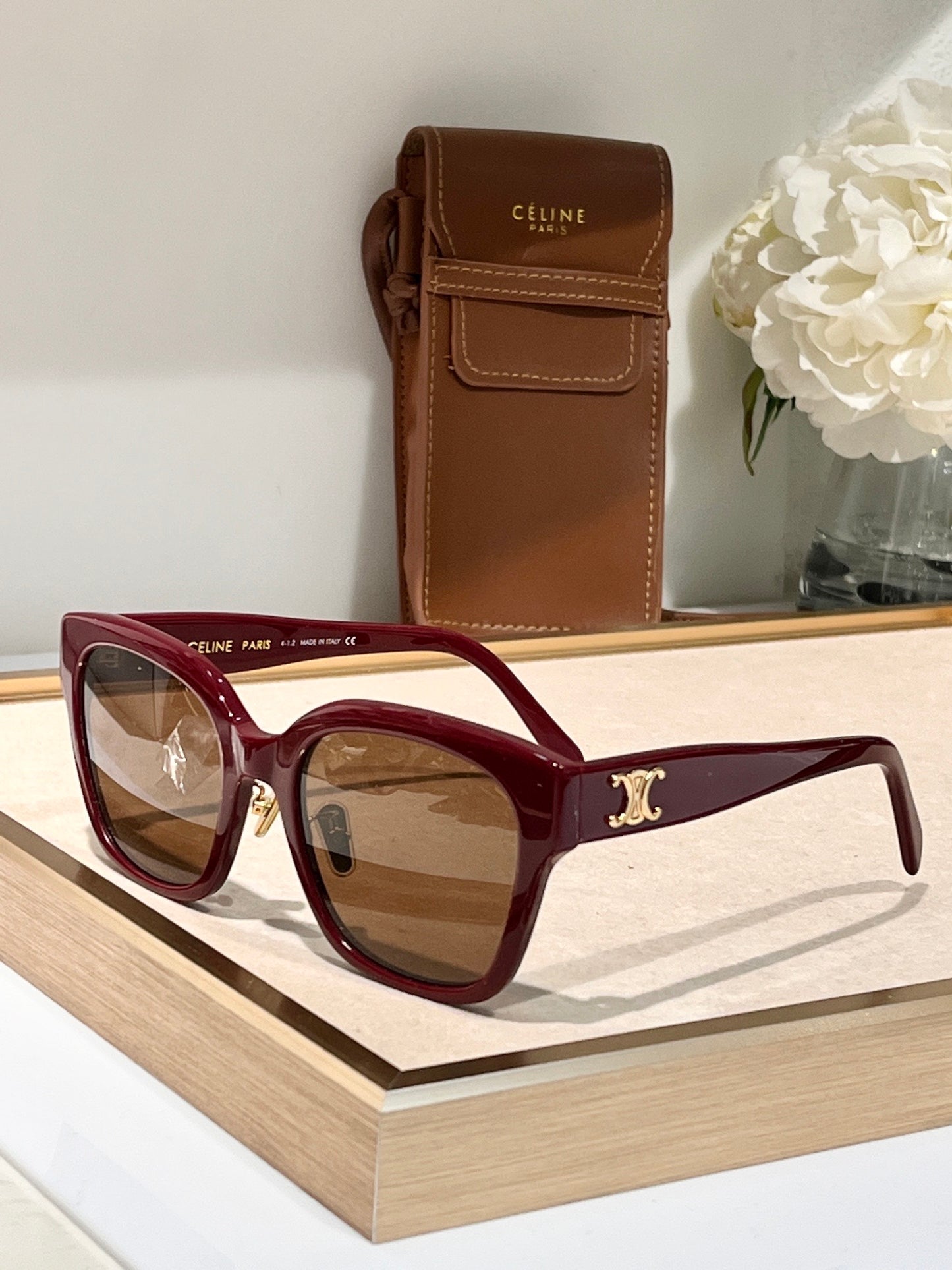 Celine TRIOMPHE CL 40222 F 74S Square Sunglasses ✨ - buyonlinebehappy