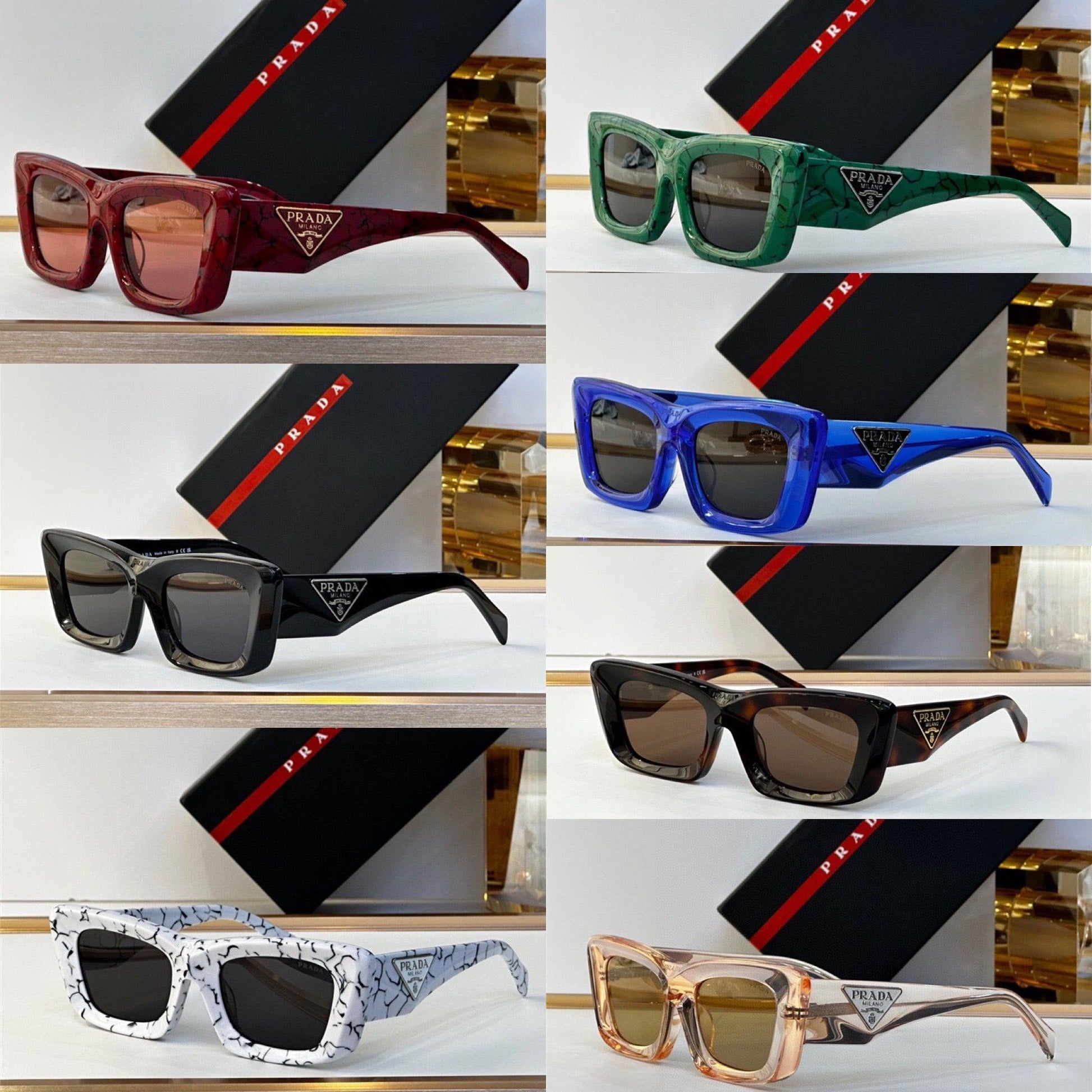 1 2024 PRADA Cat-Eye Logo-Plaque Sunglasses 60mm- 7STYLE - buyonlinebehappy