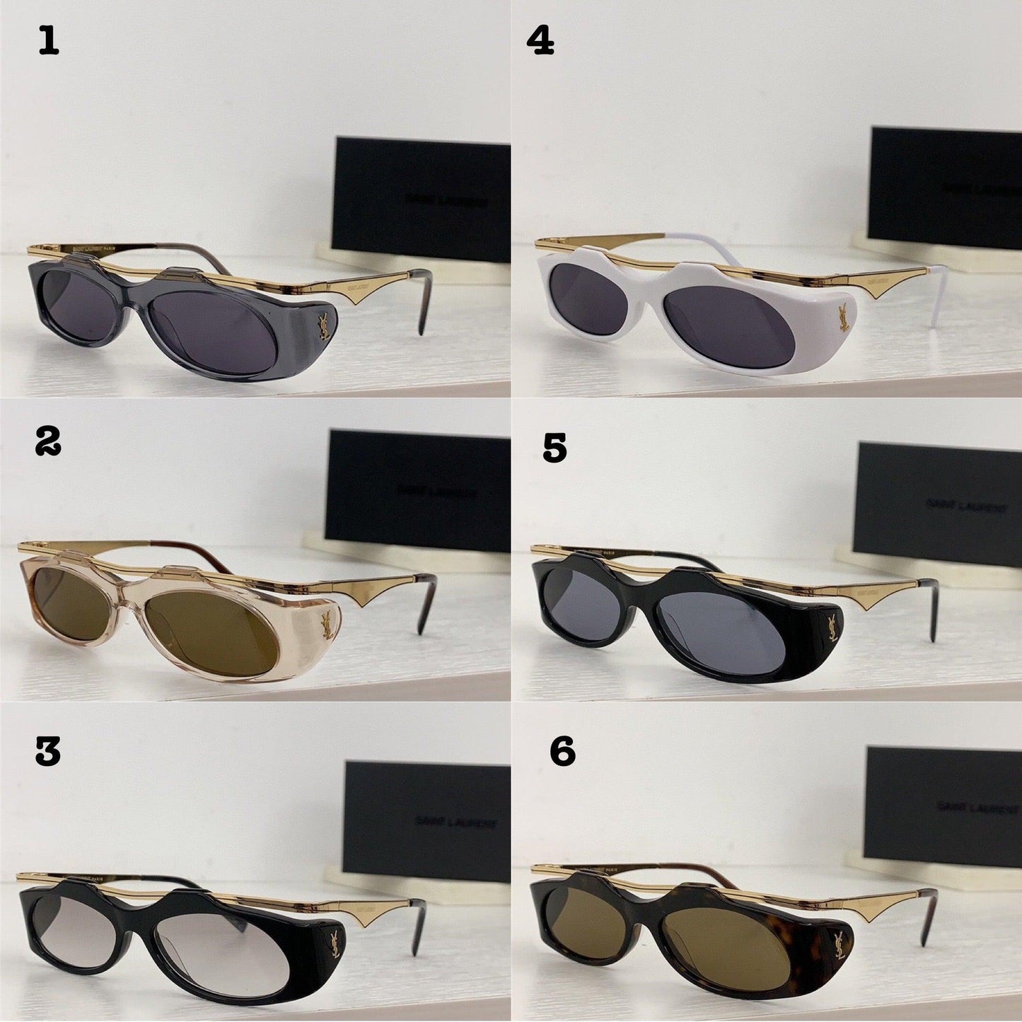 2023-24 Saint Laurent YSL M135 Cat-Eye Sunglasses - buyonlinebehappy