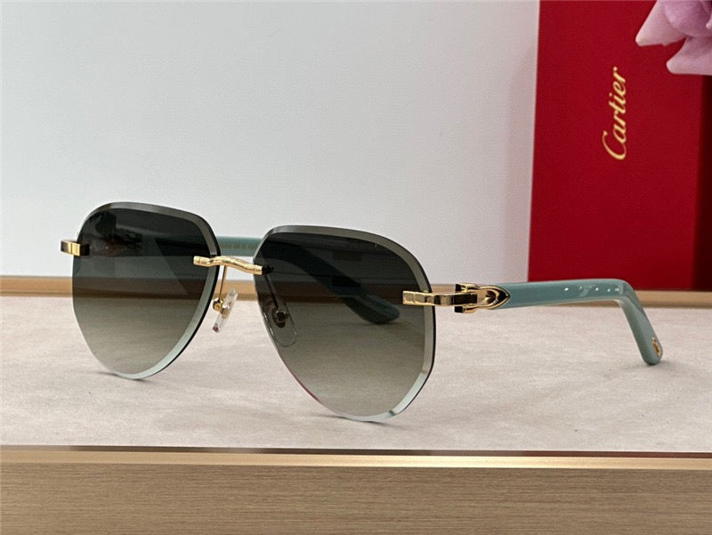 Cartier C DECOR CT0440S Wood frame Unisex Sunglasses 🐆 - buyonlinebehappy