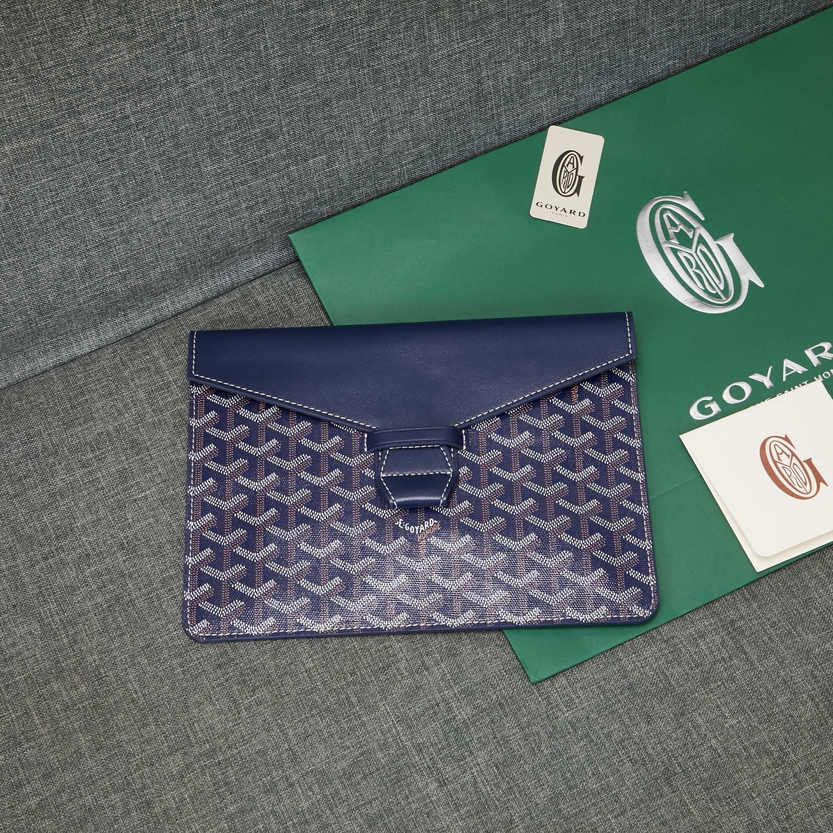 Goyard Camondo 2 Pouch In Goyardine Envelope Canvas Clutch✨ - buyonlinebehappy