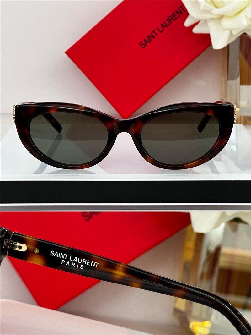 Saint Laurent Women's Monogram Hinge Narrow Cat Eye Sunglasses Women's ✨ - buyonlinebehappy