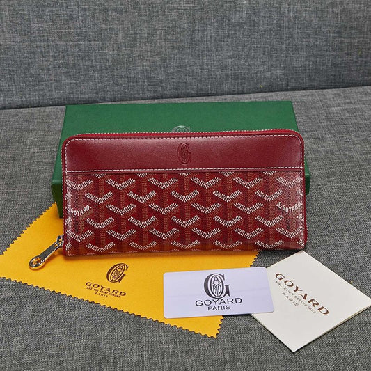 Goyard Matignon GM Zipper Wallet In Goyardine Canvas✨ - buyonlinebehappy