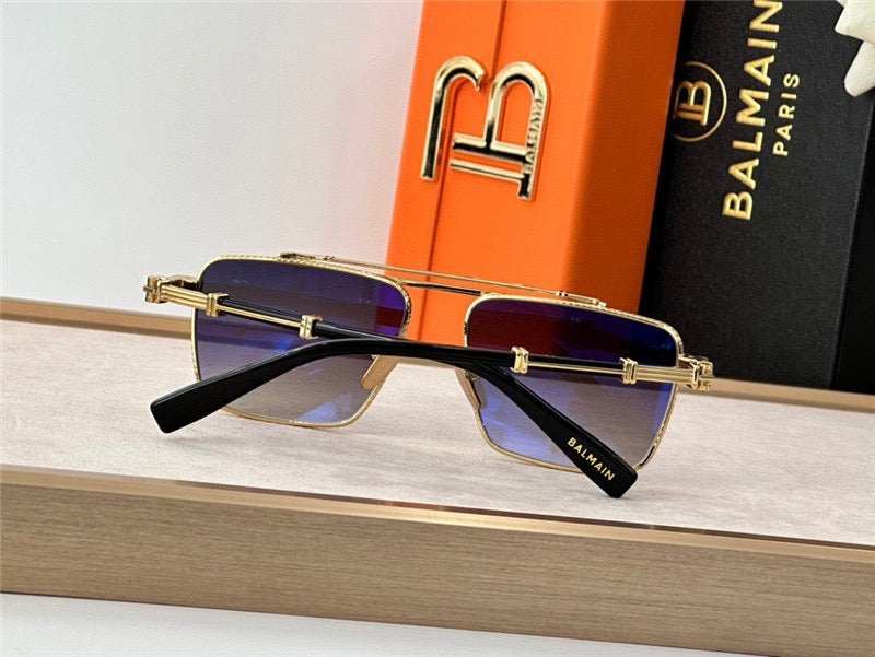 BALMAIN BPS-149C Gold-Silver Sunglasses  ✨ - buyonlinebehappy