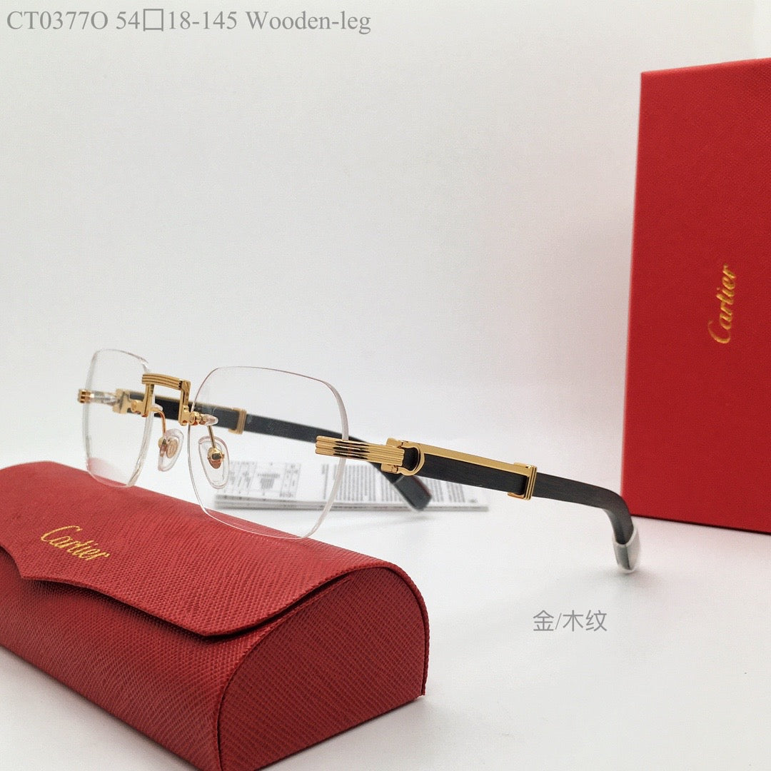 Cartier CT 0377O-NVt Optical Wooden frame 53-21-145  $2945 ✨ - buyonlinebehappy