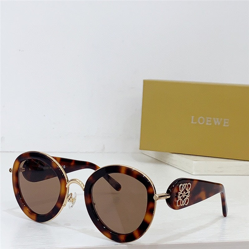 New Season 2024 LOEWE Oval frame sunglasses in acetate and metal✨ - buyonlinebehappy