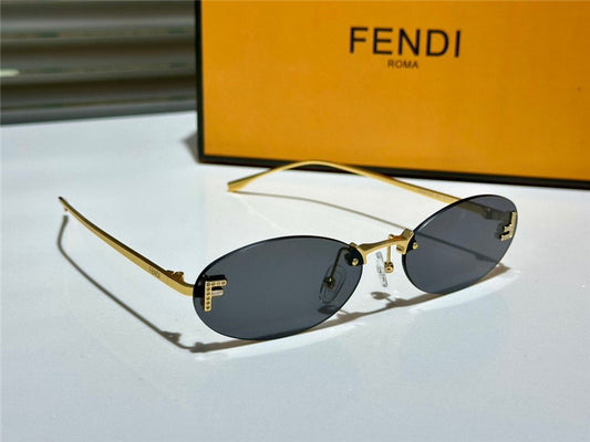 -  Fendi First FE4075US sunglasses in metal oval shape Women's✨ - buyonlinebehappy