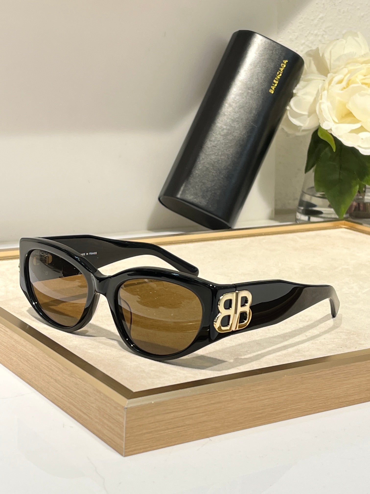 BALENCIAGA BB0324SK Eastman acetate Sunglasses 🖤 - buyonlinebehappy