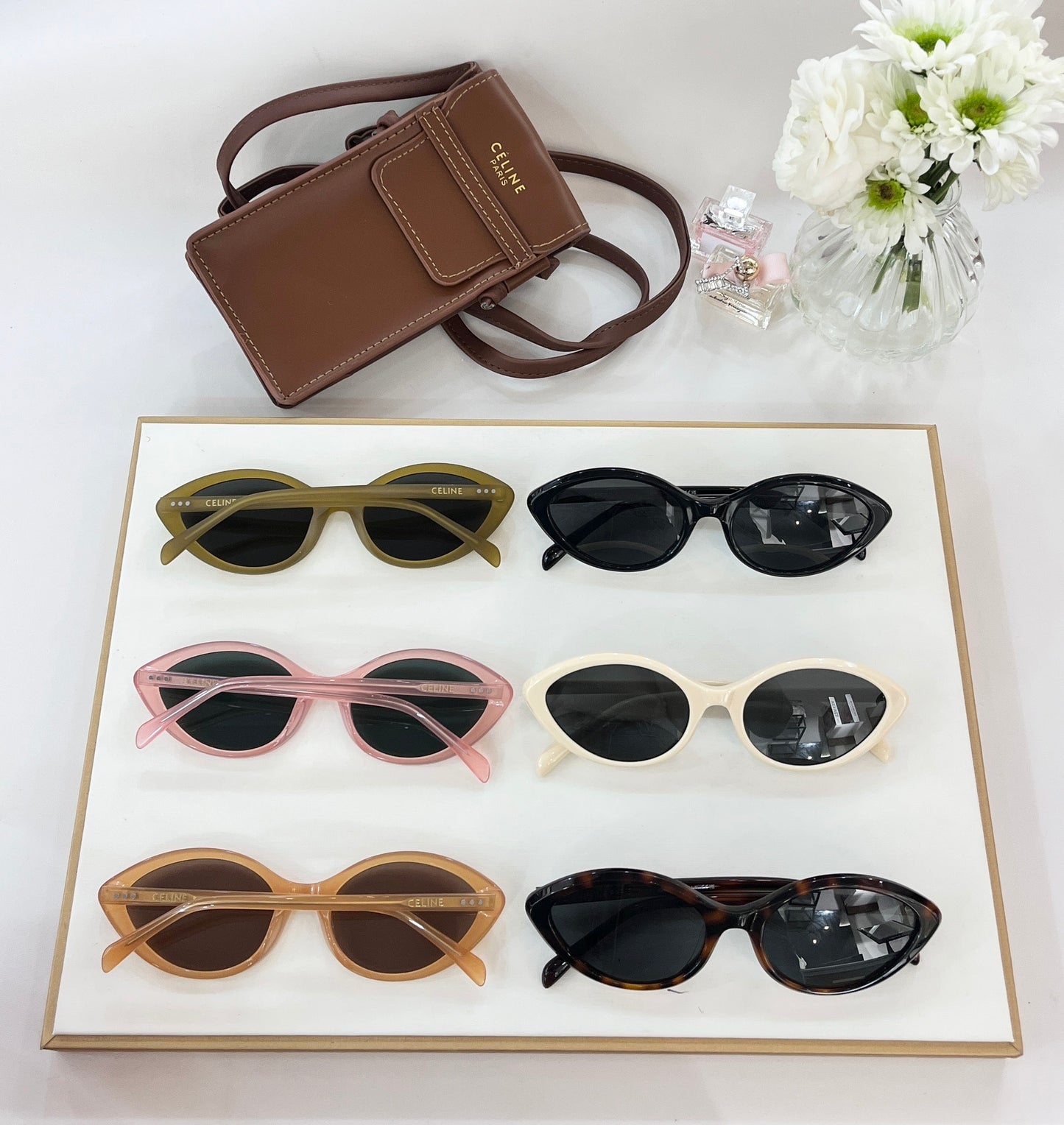 CELINE Eyewear Cat-eye tortoiseshell-acetate S264 CL 40264U Sunglasses ✨ - buyonlinebehappy