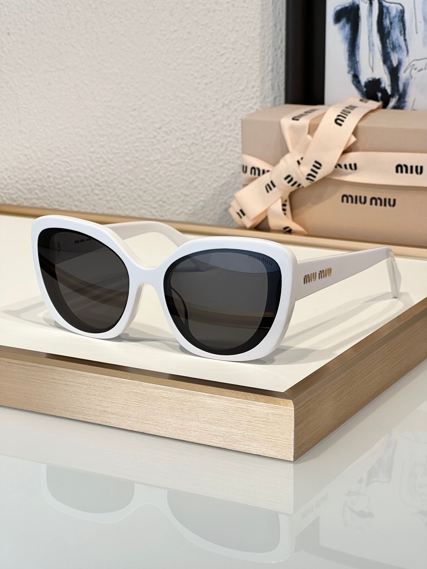 New Season Miu Miu LOGO SMU 06X Women's Sunglasses✨ - buyonlinebehappy