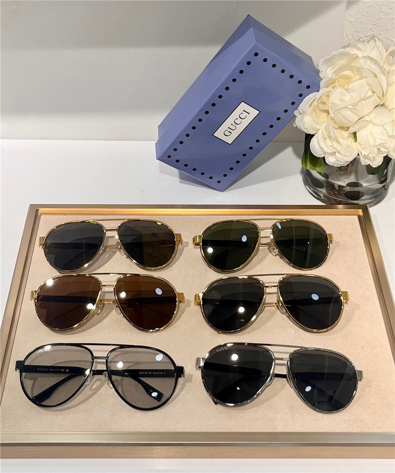 GUCCI NAVIGATOR FRAME GG1513S-001 Aviator Sunglasses ✨ - buyonlinebehappy