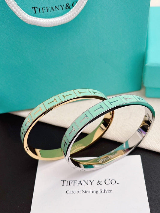 Tiffany&Co 18k gold plated Hinged Style Bangle lock bracelets ✨ - buyonlinebehappy
