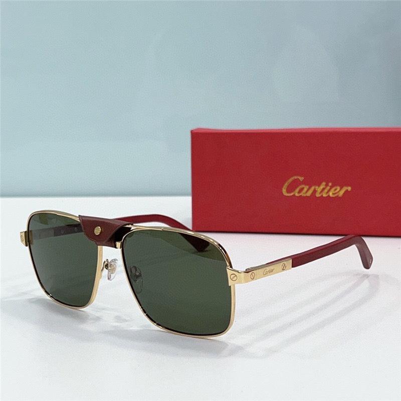 CARTIER SANTOS CT0389S Horn Men's SUNGLASSES 👑 - buyonlinebehappy