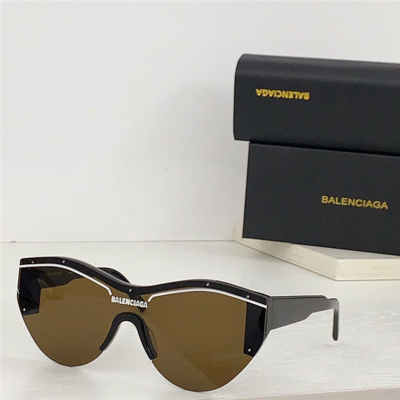 BALENCIAGA SKI 0004 Navy Blue Shield Mask Fashion Sunglasses BB0004SA Unisex 010  🖤 - buyonlinebehappy