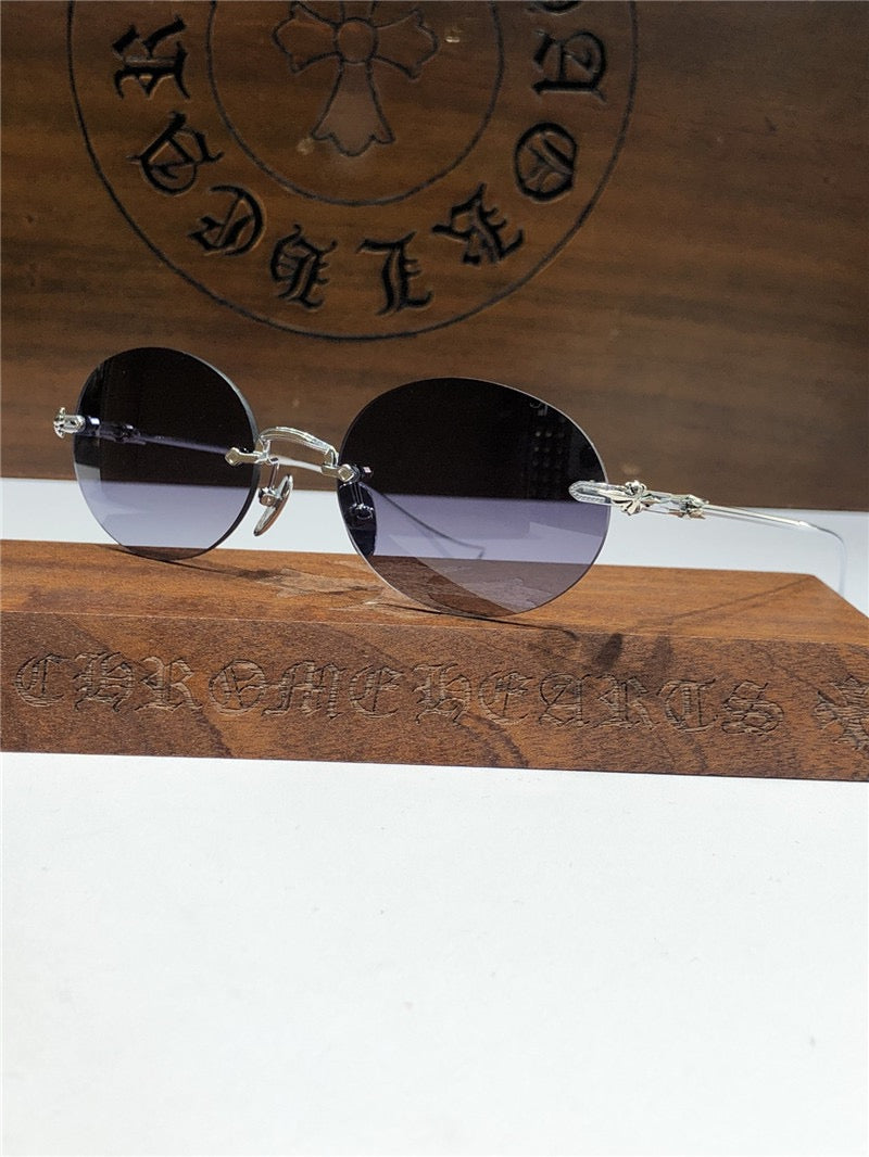 Round & oval discount chrome hearts glasses