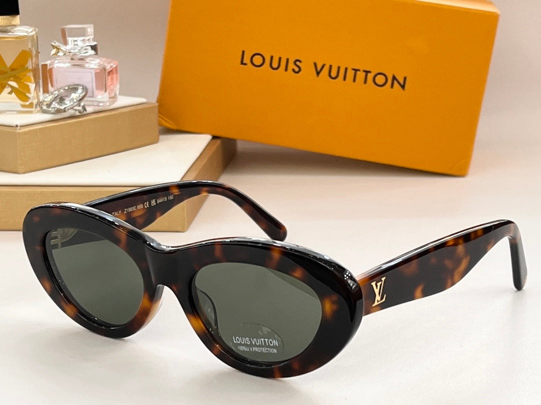 Louis Vuitton Z1981E 980 Oval Shape Negro Dorado Sunglasses  ✨