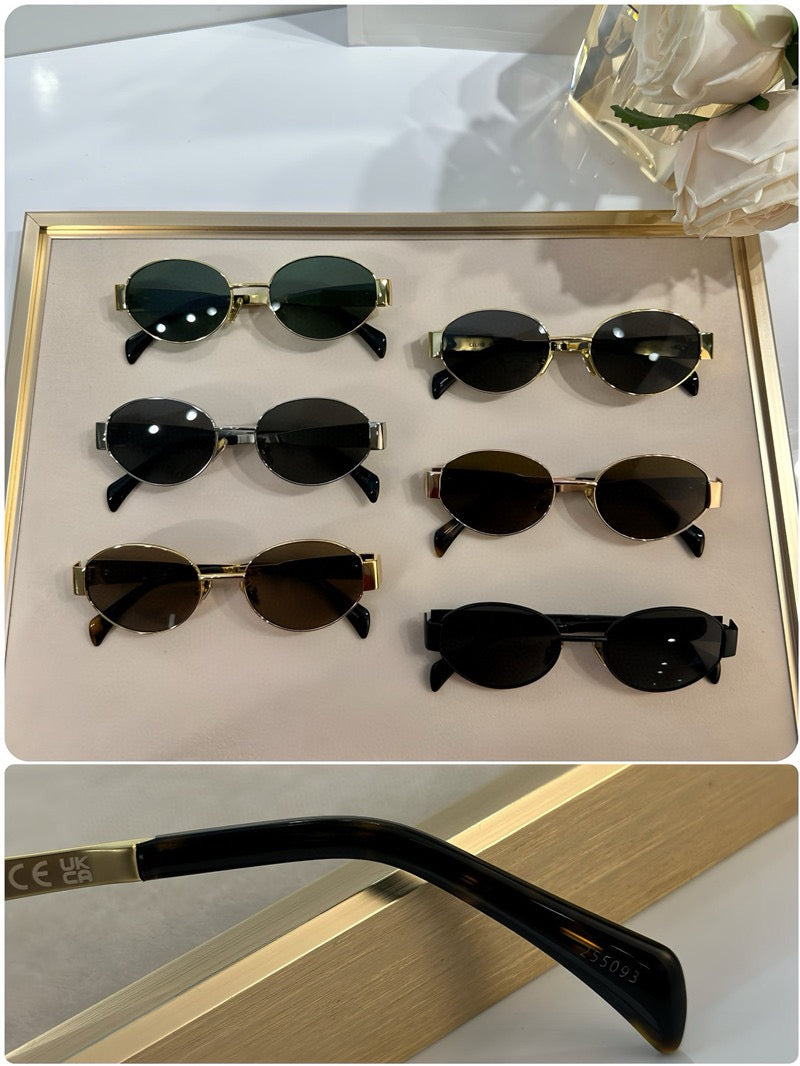 Celine Triomphe Metal Oval 40235 Women's Sunglasses✨