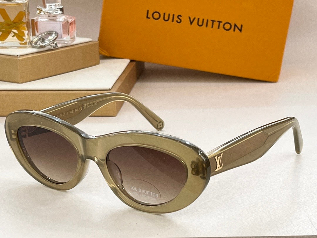 Louis Vuitton Z1981E 980 Oval Shape Negro Dorado Sunglasses  ✨