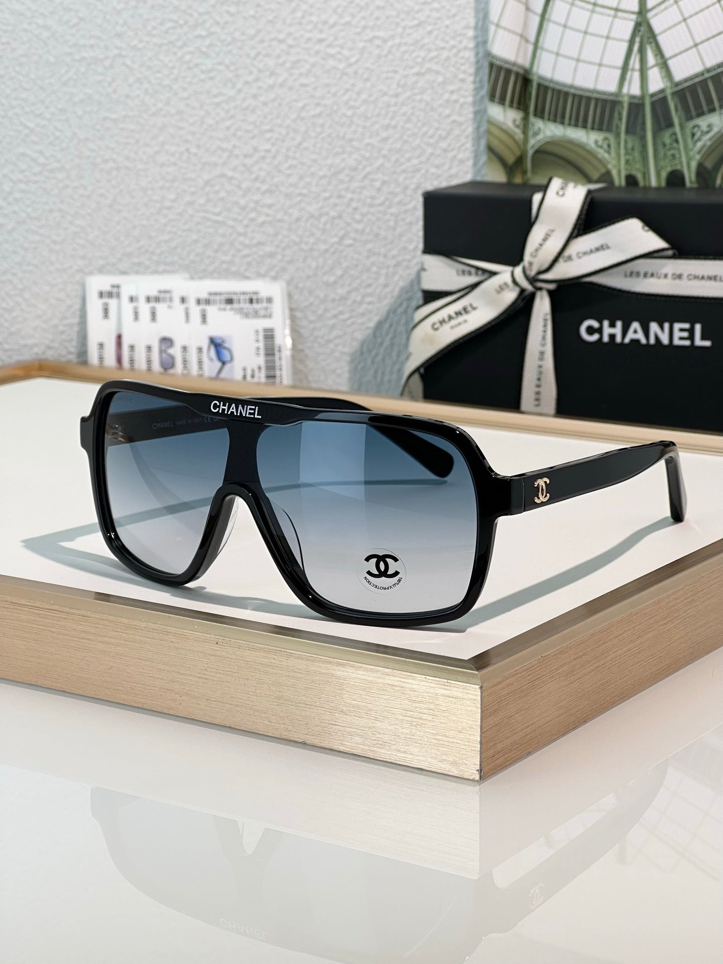 CHANEL SHIELD SUNGLASSES 71655 New Collection  ✨