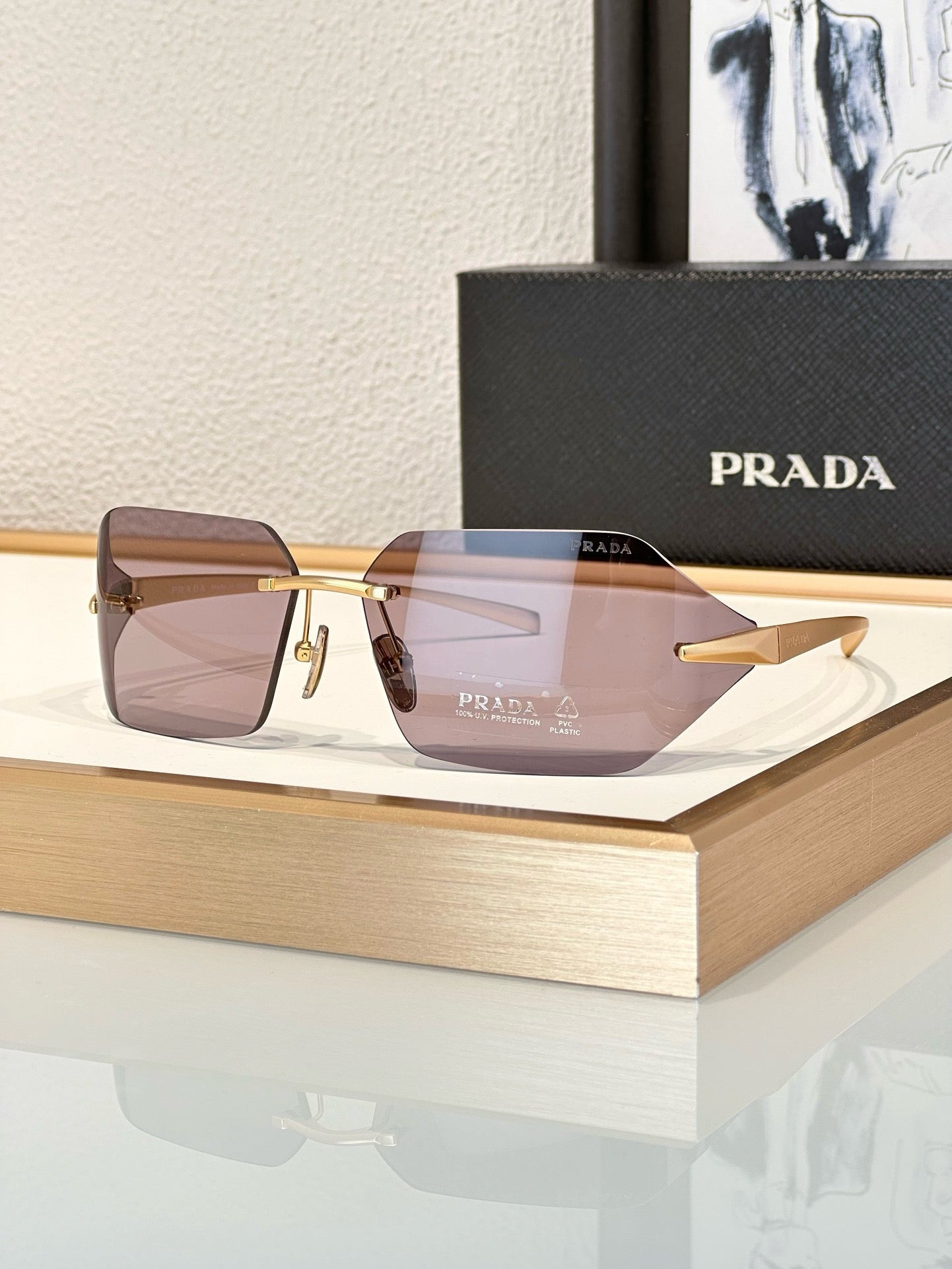 PRADA SPR A55 Runway Tinted Women's Sunglasses✨